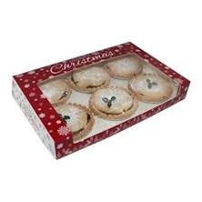 Picture of MINCE PIE BOX WITH LARGE WINDOW TO DISPLAY 6 MINCE PIES. SIZ